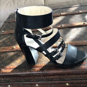 Michael Kors Black Leather WINSTON Sandal